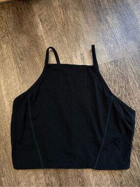 BuffBunny Black High-Neck Bandeau Crop Top